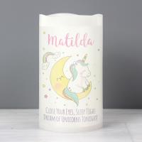 Personalised Baby Unicorn Nightlight LED Candle Extra Image 2 Preview